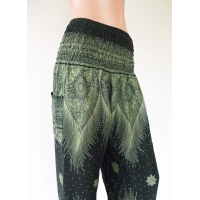 Harembroek XL -  Sunset Mono groen